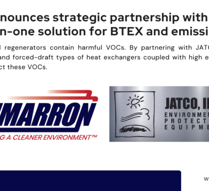 Cimarron announces strategic partnership with JATCO to offer all-in-one solution for BTEX and emissions control
